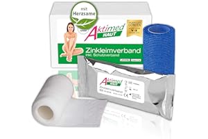 ‎AKTIMED Aktimed Tape Plus - Sport Kinesiology Tape with Integrated Plant Extracts, Patented 2 in 1 Physio Tape, Designed in Germany 5284 Zinc glue dressing skin Dressing - skin