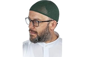 IHVAN ONLINE Turkish Muslim Premium Knitting Kufi Hats for Men, Taqiya, Takke, Peci, Islamic Caps, Islamic Gifts, Standart Size