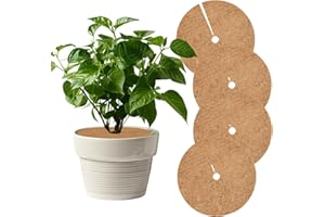 sinirttou 4 Piezas Disco de Fibra de Coco para Plantas,30cm Estera de Coco protección,Fibra de Coco,Estera de Coco protección para Plantas de Maceta,Protección de Invierno para Plantas de Maceta