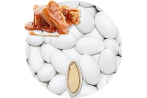 EinsSein 0,5kg Dragees mariage amande chocolatées caramel blanc terne dragées baptême communion amandes feter et recevoir fêter de fete couleur pas cher aux bombe tag voir mes etui contenant boite a