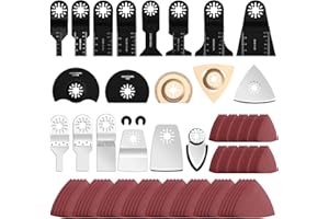 Jerbor 115 tlg Sägeblätter Kit, Multitool Werkzeug Oszillierendes Zubehör Set, Multifunktionswerkzeug Zubehör Sägeblat für Fein Multimaster, Makita, Milwaukee, Dewalt, Einhell,Dremel