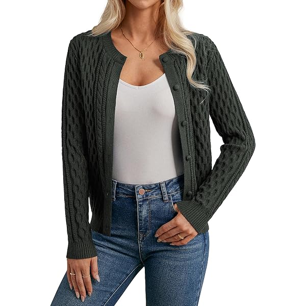 GRACE KARIN Damen Lange Strickjacke – Leicht, Offen, Maxi-Länge Mit Taschen, Für Alle Jahreszeiten