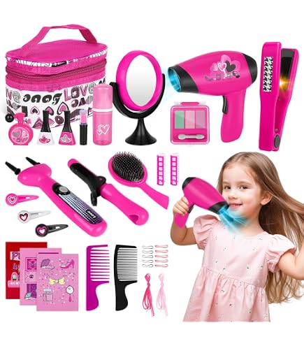 Melody Blonde Frisierkopf Puppe – Spielzeug Zum Frisieren & Stylen Ab 3 Jahren (rosa, Mit Zubehör)