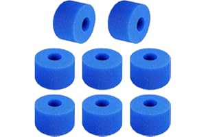 CUVZORA 8 Pièces Éponge Filtrante Type S1, Filtre de Piscine en Mousse, Cartouche d'éponge réutilisable et Lavable, Convient pour Les spas, Les piscines, Les Jardins extérieurs
