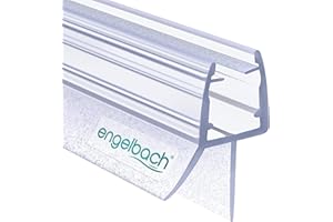 Engelbach® Guarnizione Doccia Sottoporta - Per porte in vetro 5-8 mm - Profilo in gomma extra spesso - Impermeabile e facile da installare