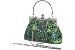 Beaface Women's Clutch Bags, Floral Beaded Clutches for Women, Wedding Evening Clutch Bag Embroidery Clutch Handbags for Women