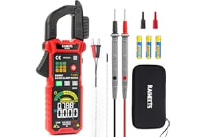 KAIWEETS KC602 Inteligentny miernik cęgowy prądu AC/DC Prąd: 0-600A Multimetr cęgowy z automatyczną kalibracją True-RMS 6000 zlicza Auto-Ranging Measures Napięcie Pojemność Ciągłość