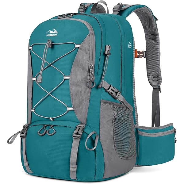 Kugooyi 50 l wandelrugzak met waterdichte en lichte regenhoes voor kamperen, wandelen, skiën, reizen (zwart), zwart, XL, zwart., XL