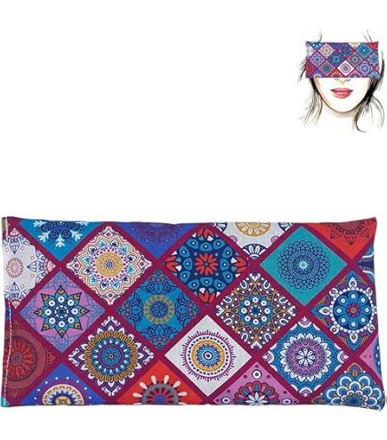 Cuscino Occhi In Lavanda E Riso | Per Yoga, Meditazione E Riposo | Tessuto Cotone Biologico | Fatto A Mano A Barcellona - Foto 6