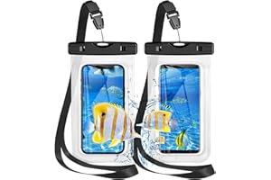 KEYOUNG wasserdichte Handyhülle,Handy Wasserschutzhülle Wasserfeste Hülle für Schwimmen, Unterwasser Handytasche IPX8 Waterproof Phone Case Kompatibel mit bis 7" iPhone 14 13 12 Pro Max Plus [2 Stück]