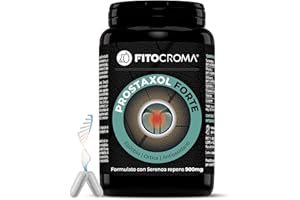 FITOCROMA PROSTAXOL FORTE - SERENOA REPENS 900mg - 180 Capsule - Saw palmetto prostata, Integratore prostata, con Ortica, Epilobio, Licopene, Vit.E, Selenio e Proantocianidine, Formula Strong