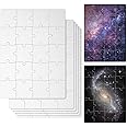 SYOSI 6 Sets Sublimation Blanks Puzzles White Jigsaw Puzzle Blank Puzzles DIY Blank Puzzle for Sublimation Transfer Thermal Transfer Heat Press Printing Crafts (A5-20 Style)