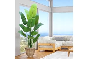 HZXGCP Bird of Paradise Plant Artificial 6ft,Faux Plants Indoor Tall with 12 Trunks - The Perfect Indoor Silk Floor Plant for Home Decor in Living Room, Office, and Bedroom (6FT Bird of Paradise)