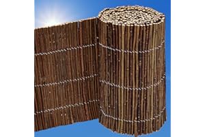 UrFence 300x30 Recinzione Aiuole Flessibile in Salice - Staccionata in Legno Bassa in Rotoli - Cordolo per Aiuole- Divisori Prato e Alberi - Piccolo Recinto Giardino Esterno - Bordura per Aiuola Legno