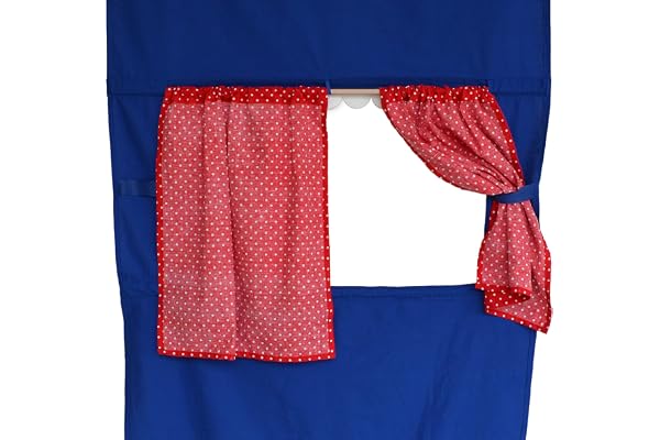 MORAVSKÁ ÚSTŘEDNA BRNO, d.u.v. Théâtre De Marionnette pour Enfants 75x150 cm Bleu/Rouge avec Rideau