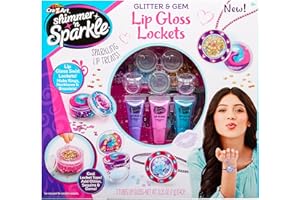 CRA-Z-ART 65548 Shimmer N Sparkle Glitter and Gem Lockets Make Necklaces Bracelets and Rings Real Lip Gloss for Children