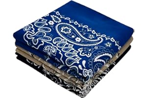 EVERY-VILLE Where EVERYone is Welcome 3 Pack 100% Cotton Bandana for Women Men Gift Packaging - Cowgirl Cowboy Accessories Scarf Headband Neckerchief - Large Paisley Hair Face Covering