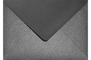 Netuno 100 buste da lettera nero perlato formato B6 125x 175 mm 120g Aster Metallic Black buste perlate colorate perlescenti buste lusso per partecipazioni biglietti auguri invito matrimonio