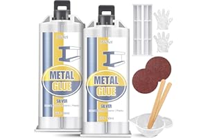FUCHOI Colla per Metalli Bicomponente 100mL – Colla Metallo Liquido, Adesivo per Fonderia & Riparazioni Soldatura, Ripara & Incolla Metalli/Acciaio/Alluminio/Plastica/Ceramica – Resistente al Calore