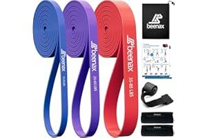Beenax Resistance Bands Pull Up Set, 5 Levels Exercise Bands Men Women for Calisthenics, Powerlifting, Bodyweight Training, Stretching, Mobility, Yoga, Pull Up Assistance Bands