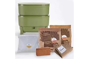 Wiggly Wigglers Compact Worm Farm Worm Compost Bin Outdoor and Indoor Worm Farm Kit For Recycling Food Waste | Vermicomposting | Trays Wormery | Organic Fertiliser | Worm Tea (Green)