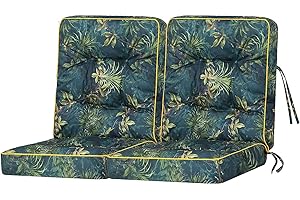 Bjird Bankauflage für Gartenmöbel, Gartenbank, Polsterauflage für Hollywoodschaukel, Auflagen für Gartenschaukelkissen, Sitzkissen, Stuhlauflage, Indoor/Outdoor - Grüne Wiese - 100 cm (2 x 50 cm)