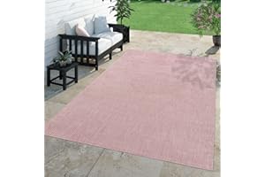 TT HOME Dywan Zewnêtrzny Do Kuchni Na Balkon Taras Jednokolorowy Design Modny, Kolor: Ró¿owy, Rozmiar:160x220 cm