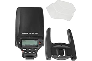 INDOVIS Meike Speedlite MK-320N - Flash TTL compatible con cámaras Nikon con conector de flash estándar de contacto central (incluye difusor de inserción)