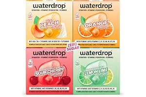waterdrop MICRODRINK Surkörsbärsmix - 48 sockerfria kuber - Smaksättningspulver, vatten