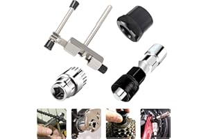 Huahao 4 Pcs Mountain Bike Repair Tool Kit, Bike Chain Tools Set, Bike Chain Breaker + Bottom Bracket Removal Tool + Bicycle Crank Puller + Freewheel Remover