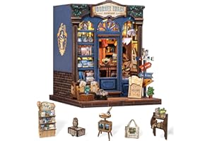 Cutefun Book Nook Kit - DIY Casas de muñecas de Rompecabezas con Luces LED, Mujeres como para Hombres (Journey Trace Bookshop)