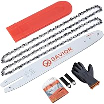 Lot De 3 Chaînes De Tronçonneuse Savior 3/8LP 33 Maillons 1,3 Mm 20 Cm - Compatible Ryobi, Parkside, Einhell, Oregon 91PJ033X