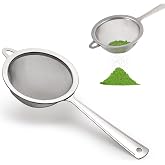 Pure Matcha Sieve, Tea Strainer, Ultra-Fine Mesh, Stainless Steel, Removes Green Tea Dust Clumps