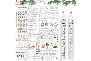 WAYBWZDQ Kerzen Sticker Weihnachten,6Pcs Kerzen Aufkleber Weihnachten Kerzentatoo Weihnachten Tattoo Folie Kerzen Weihnachten Kerzentattoos Weihnachten Kerzenaufkleber Kerzen Tattoofolie