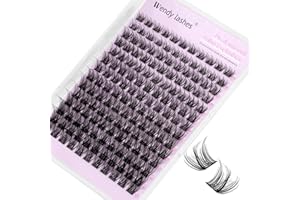WENDY LASHES Cluster Lashes Wispy D-Curl Naturalne indywidualne rzęsy 10-18mm Mieszane miękkie klastry rzęsy wielokrotne DIY Lash Extension w domu(eye lash-WD01)