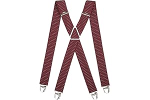 Pierrot Bretelle Uomo Larghe Vintage - Clip molto forti Regolabili Fino A 130cm - Bretelle Uomo Eleganti Artigianali Garantite A Vita