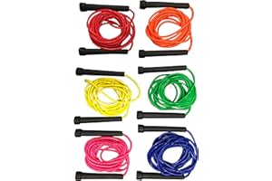 REDIFY DON Skipping Rope Jumping Fitness Boxercise Plastic Handle Nylon Rope Gym Exercise 3m/10ft Pack of 6