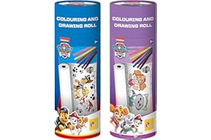 LISCIANIGIOCHI Lisciani - Paw Patrol - Colouring & Drawing Roll - For Children from 3 Years - Colouring Paper Roll with Paw Patrol Characters - Felt Tips and Pencils Included
