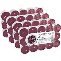 x Set 21 Pezzi Candele Verdi Profumate Mela Tealight Lumini Cuore sus