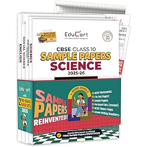Educart CBSE Sample Paper Class 10 2025-26 - Science, Mathematics Standard, Social Science & English (Introducing exclusive s