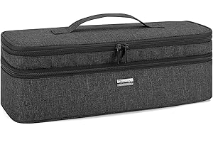 Teamoy Estuche de Viaje para Cepillo Secador de Pelo, Bolsa de Transporte para Cepillos de Aire Caliente, Cepillo Alisador de Pelo y Otros Accesorios del Cabello