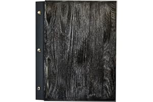 DWA Menu Holder A4 Size Restaurant Pub Hotel Display Sign Leather Finish (Dark)