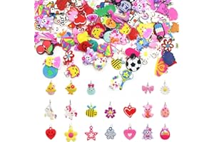 MoguGo 150 Stück Loom Charms Set – loom bänder zubehör für DIY Armbänder & Halsketten, bunte Anhänger für Loom Gummiarmbänder, Kinder Basteln & Geschenkidee