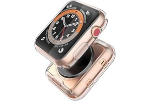 [2-Pack] Piuellia Transparent Case Compatible for Apple Watch Series 3 Series 2 38mm Screen Protector, TPU Scratches Resistant HD Clear Overall Protective Cover for iWatch