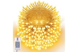‎JOOMER Joomer Lichterkette Außen 200 LED, 20M Weihnachtsbaum Lichterkette Strombetrieben mit Timer, 8 Modi Wasserdicht Weihnachtsbeleuchtung Innen für Outdoor Party Garten Hochzeit Deko, Warmweiß