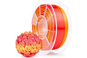 ZIRO Multicolor Silk Filament 1.75mm PLA, Fast Gradient Silky PLA Filament, 1kg/2.2lb Spool, Fit Most 3D Printers, Personality Series - Passionate
