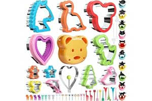 NIFOGO Emporte Piece Sandwiches Cutter, Découpeurs de Sandwich, Coupe-sandwich pour enfants, Coupe-pain à Biscuits en Acier Inoxydable, Sandwiches Cutter, Mickey Mouse, Dinosaure, Étoile, Coeur (53 Pièces)