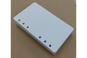 OY Ricarica ricambio 200 fogli (400 pagine) carta spessa 120gsm 95 x 171 mm per agenda PLANNER organizer con 6 anelli formato A6 PERSONAL SLIM (RIGHE - LINED)