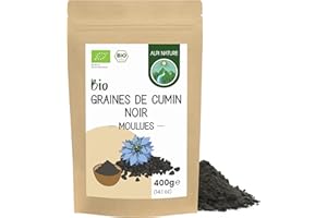 Alpi Nature Cumin Graines Noir BIO Moulues 400g, Poudre de Cumin Noir pour la Cuisine et la Pâtisserie