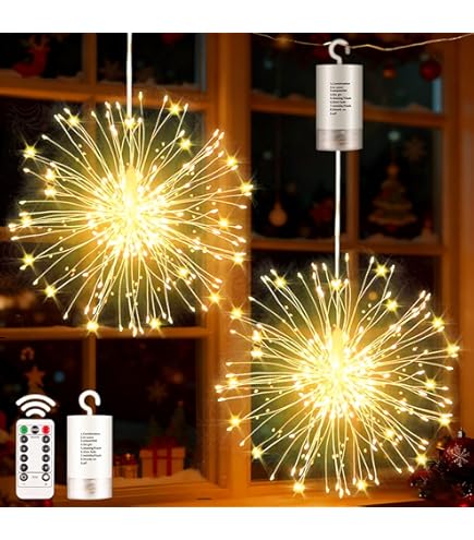 Lixada Vuurwerk-lichtketting met 150 leds, met afstandsbediening, decoratieve verlichting voor binnen en buiten, voor Kerstmis, feesten, bruiloft, tuinverlichting (meerkleurig Lixada Vuurwerk-lichtketting met 150 leds, met afstandsbediening, decoratieve verlichting voor binnen en buiten, voor Kerstmis, feesten, bruiloft, tuinverlichting (meerkleurig